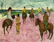 ryttare pa stranden Paul Gauguin